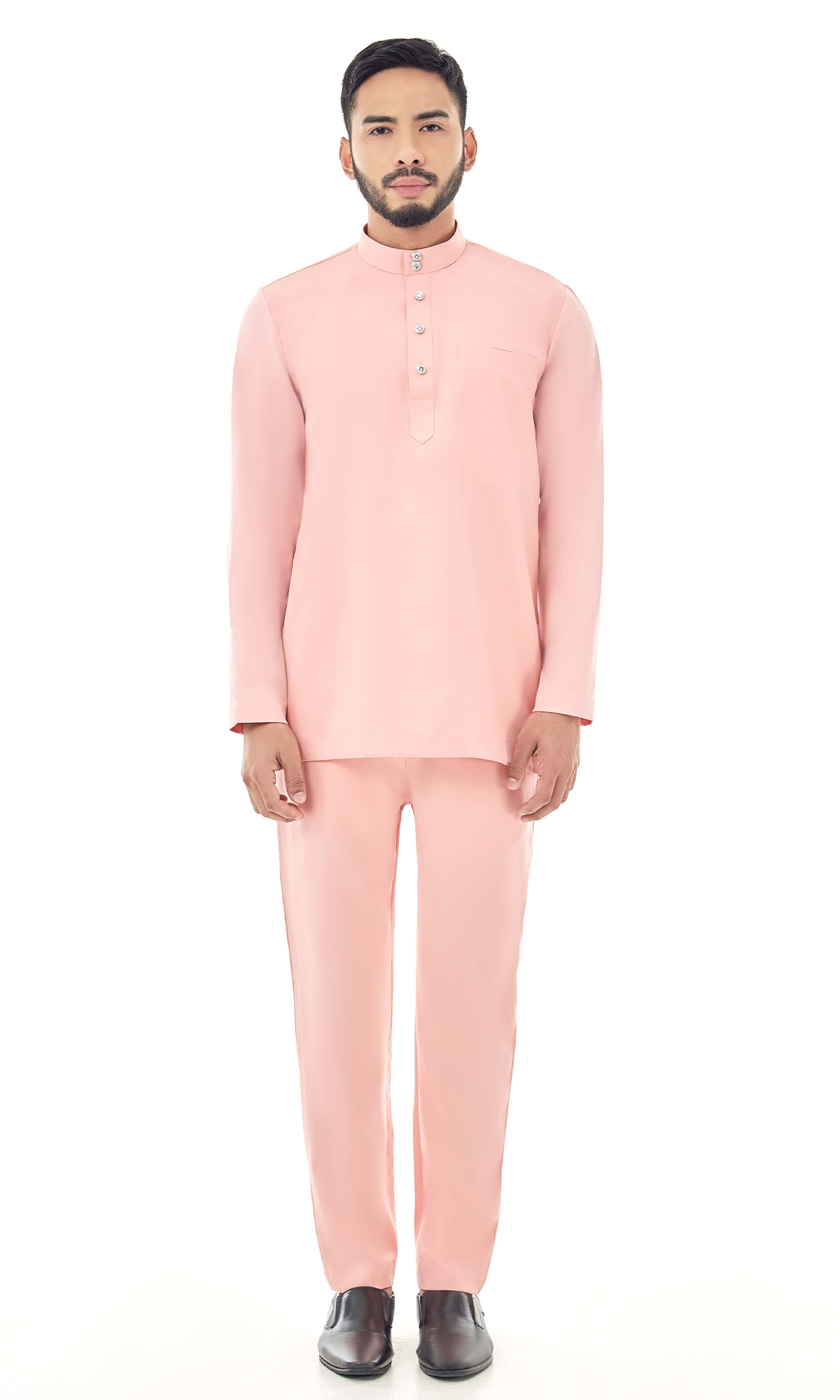 Malik Baju Melayu in Salmon Pink